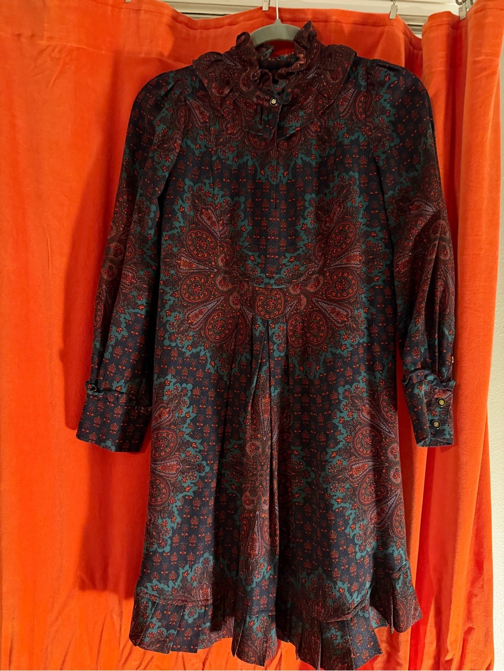 Marc Jacob’s Paisley dress- Red & Teal